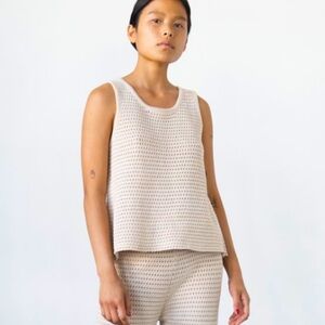 Wol Hide Mesh Knit Lounge Tank S